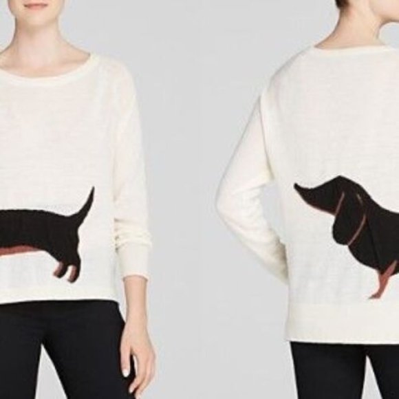 French Connection XS Dachshund Wraparound Sweater - Picture 1 of 3